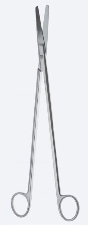 Ножиці, хірургічні, "Stelzner", ректальні, вигнуті, тупокінцеві, загальна довжина 305 мм, 12 1/8". Бренд - Asanus Medizintechnik Gmb, Німеччина